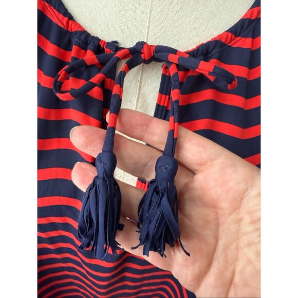 Tommy Bahama Spa Day Women's Resort Stripe Dress Red Navy XL - Picture 3 of 6